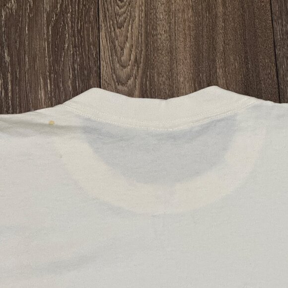 VTG St. Pete Beach Florida Shirt Mens Large White Single Stitch Shark Gildan 90s - Picture 7 of 10